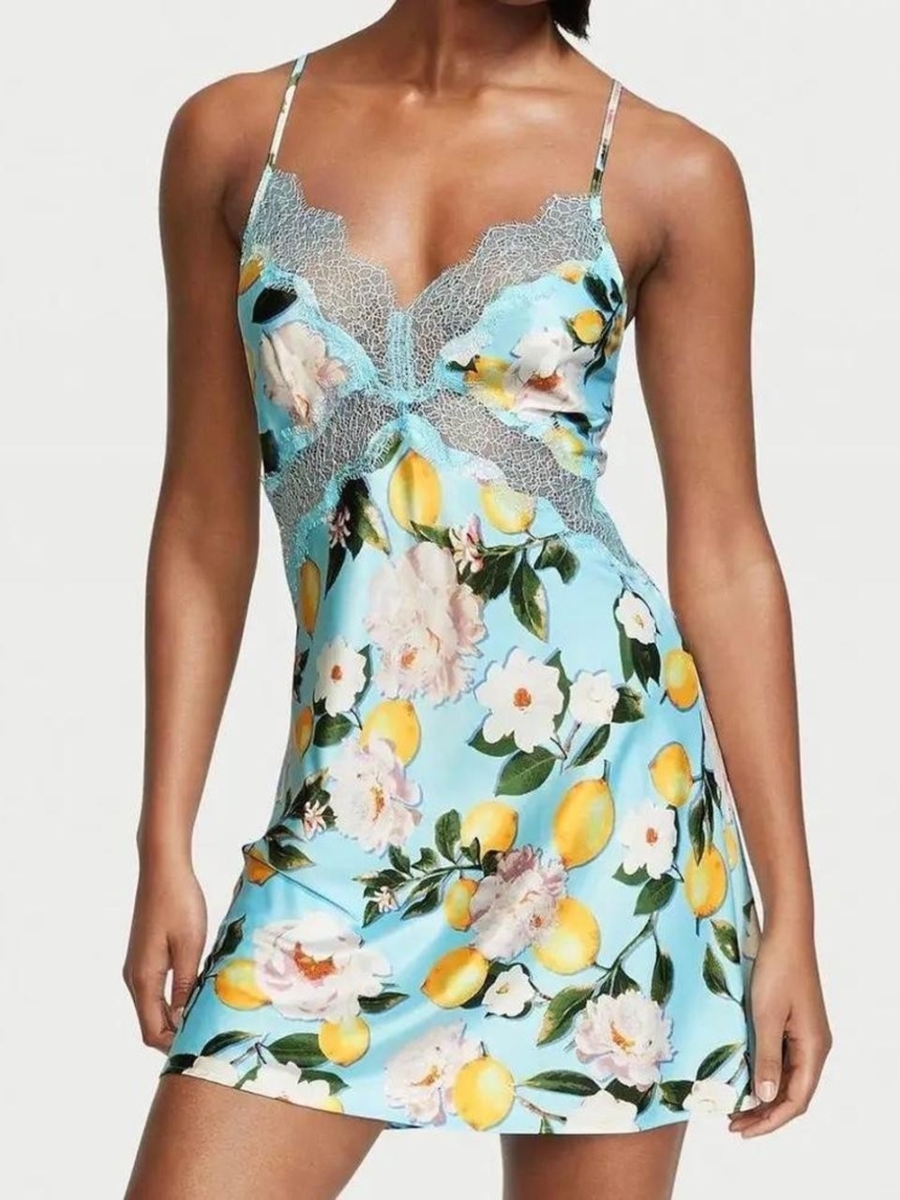Victoria's Secret Lemon Blossom Lace Slip Dress